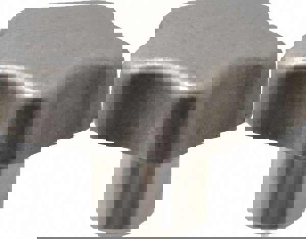 Star Lobed Knob: 50 mm Head Dia, 5 Points, Aluminum